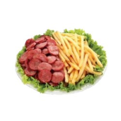 calabresa com fritas